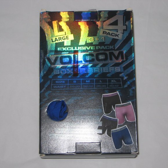 Volcom Performance Stretch Boxer Briefs Comfort Fit 5.5" Inseam 4 Pack Sz L - Picture 3 of 3